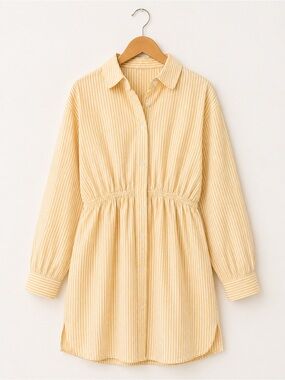 Show Amiu Striped Button-Front Shirt - Light Yellow size M